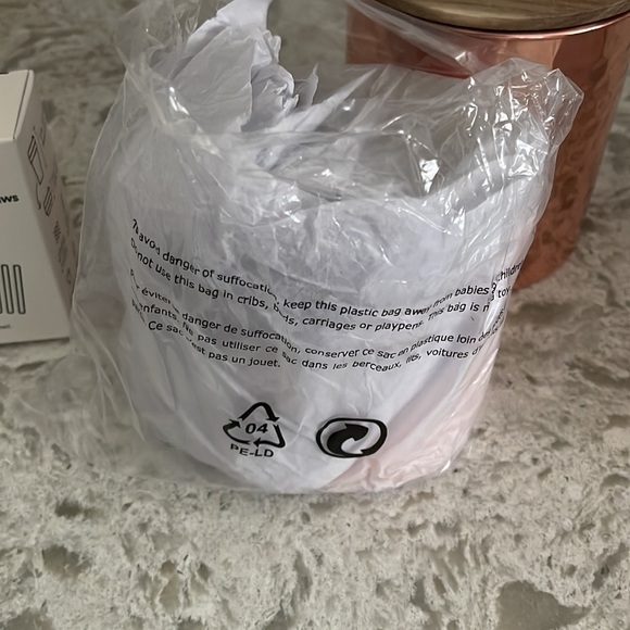 Hammered Copper rose gold canister set. - Picture 3 of 3